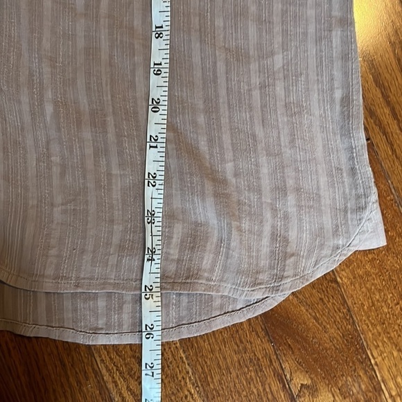 AllSaints | Wairyn Button Down Split Neck Blouse Shirt Size 4 Neutral Cotton - Picture 11 of 11